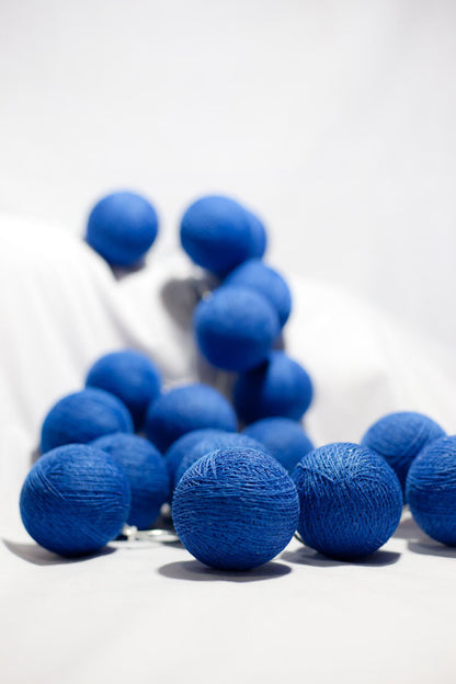 50 Ball Dark Blue LONG 5m String Light Battery Box 5cm Cotton Ball  Christmas Birthday Boy Special Occasion Decoration - Image 7