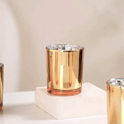 10 Pack Gold Votive Tealight Candle Holders Valentines Day Mercury  Wedding Decor Glass Candlestick Party Decorations Bridal Baby Shower Event - Image 4