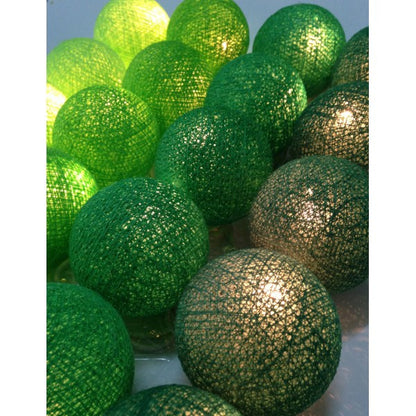 50 Ball Green Mix LONG 5m String Light Battery Box 5cm Cotton Ball  Christmas Birthday Garden Special Occasion Decoration - Image 6