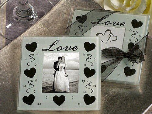 30 Pack Wedding Coasters Glass Square Photo Frame Bomboniere Favour 9x9cm - 2 Frames per Pack - Image 3