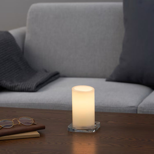 1 Pcs LED Block Pillar Candle White Flameless Safe Indoor Battery Power Party Home Decor Wedding Xmas Table Centrepiece