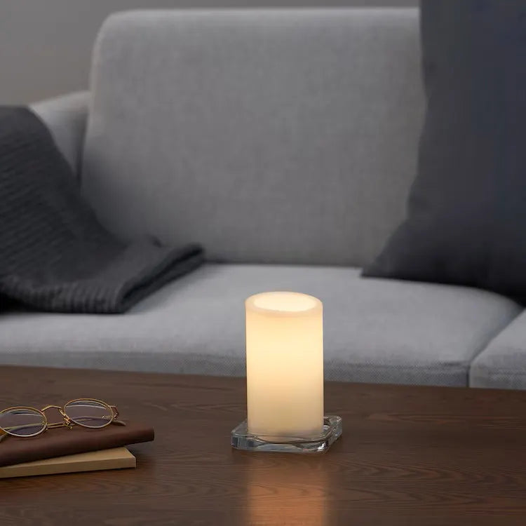 1 Pcs LED Block Pillar Candle White Flameless Safe Indoor Battery Power Party Home Decor Wedding Xmas Table Centrepiece