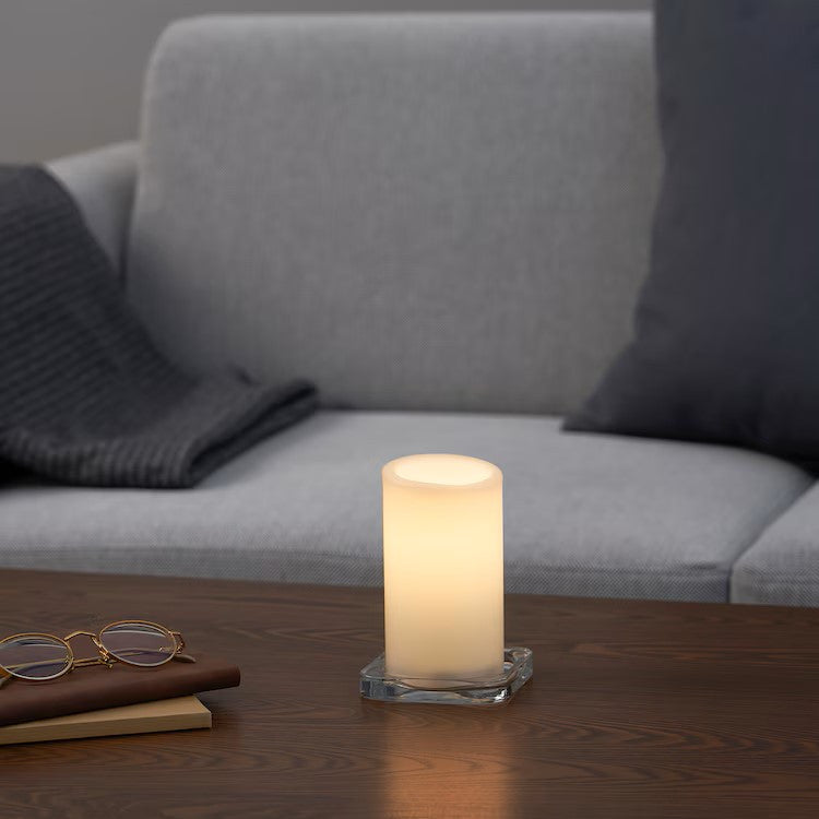 5 Pcs LED Block Pillar Candle White Flameless Safe Indoor Battery Power Party Home Decor Wedding Xmas Table Centrepiece