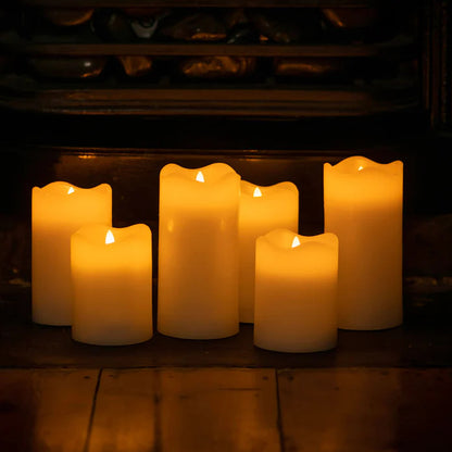 5 Pcs LED Block Pillar Candle White Flameless Safe Indoor Battery Power Party Home Decor Wedding Xmas Table Centrepiece - Image 4