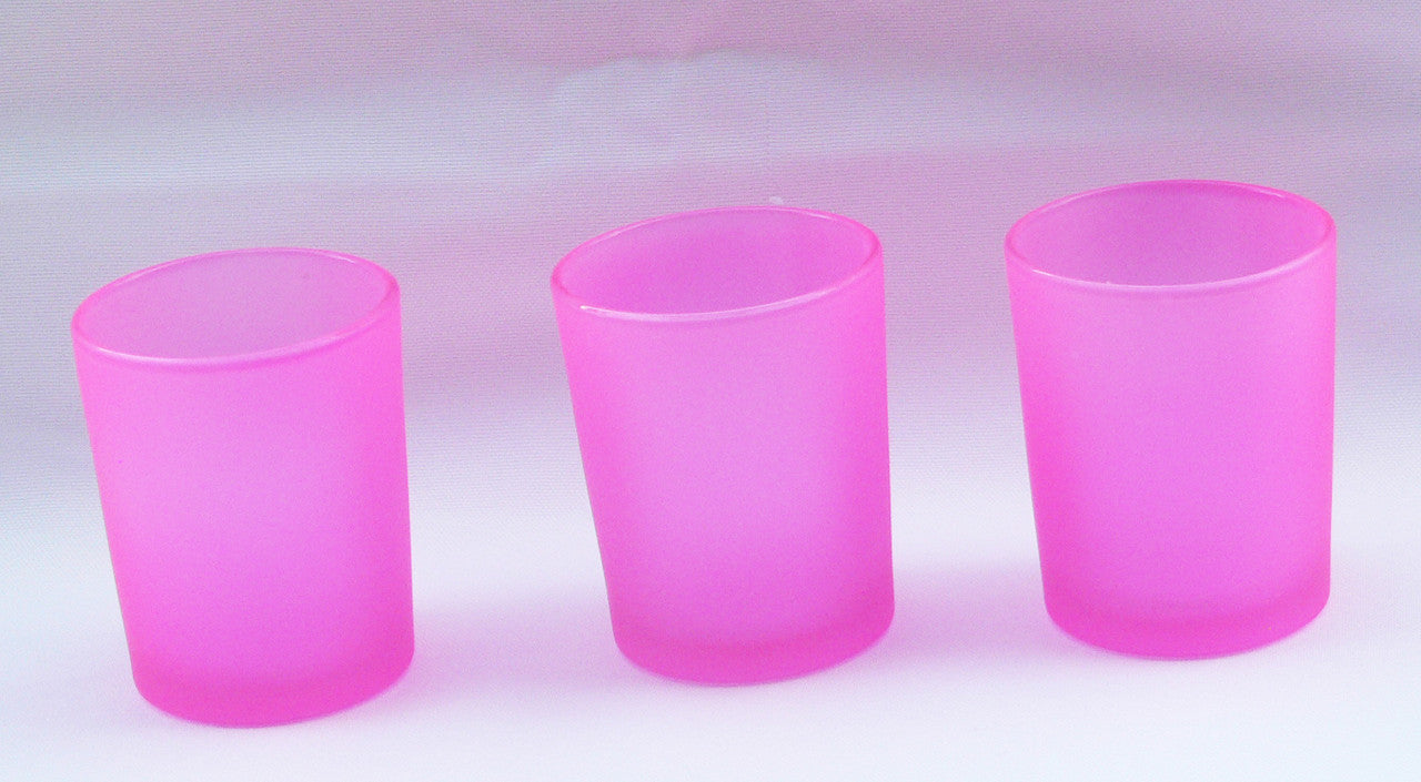 10 Pack Pink Frosted Glass Votive Tealight Candle Holders House Party Centerpiece Xmas Wedding Decor Glass Candlestick Party Decorations Bridal Valentines Event - Image 5