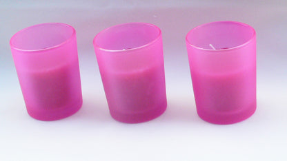 40 Pack Pink Frosted Glass Votive Tealight Candle Holders House Party Centerpiece Xmas Wedding Decor Glass Candlestick Party Decorations Bridal Valentines Event - Image 4