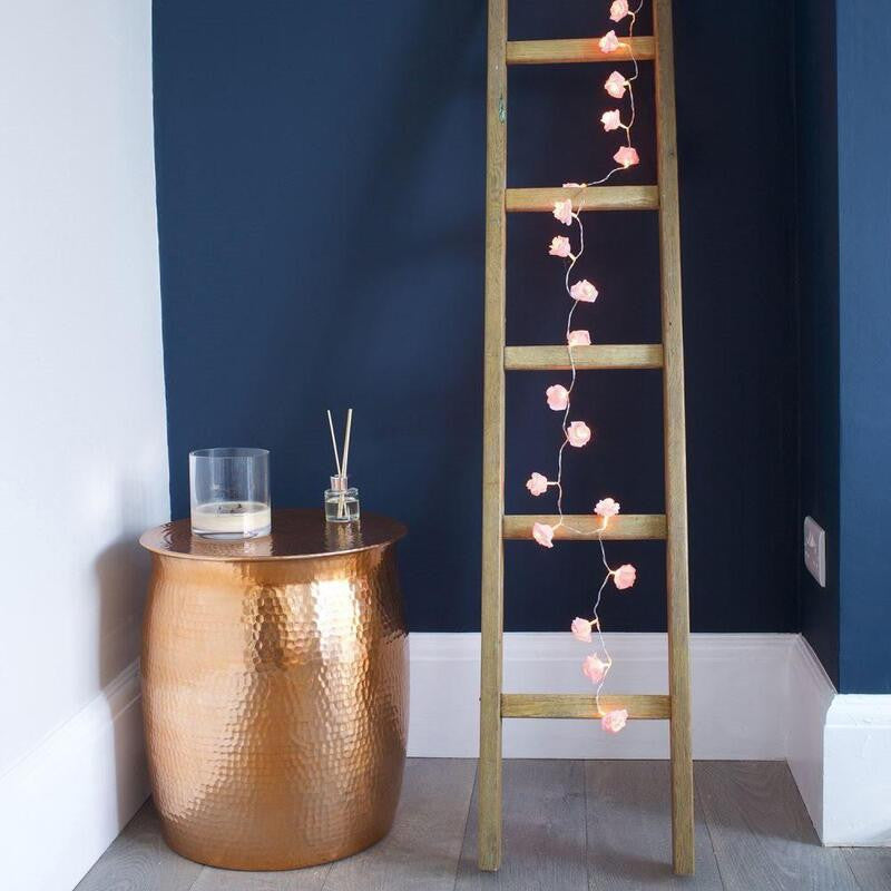 50 Pink Rose 3D Fairy Lights 5M LONG String, Battery (AA) Indoor & Outdoor Decorations Wedding Valentines Romantic Room Table Lighting - Image 7
