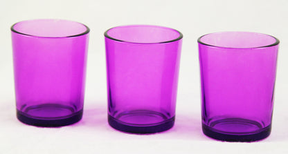 20 Pack Purple Glass Votive Tealight Candle Holders House Party Centrepiece Xmas Wedding Decor Glass Candlestick Party Decorations Bridal Valentines Event - Image 5
