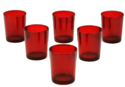 10 Pack Red Glass Votive Tealight Candle Holders House Party Centerpiece Xmas Wedding Decor Glass Candlestick Party Decorations Bridal Valentines Event - Image 5