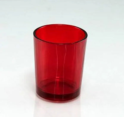 20 Pack Red Glass Votive Tealight Candle Holders House Party Centerpiece Xmas Wedding Decor Glass Candlestick Party Decorations Bridal Valentines Event - Image 4