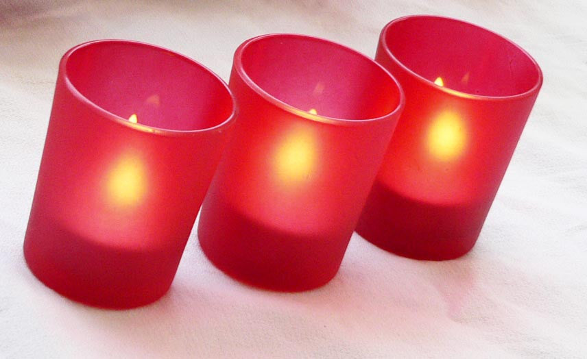 40 Pack Red Frosted Glass Votive Tealight Candle Holders Valentines Day Xmas Wedding Decor Glass Candlestick Party Decorations Bridal Baby Shower Event - Image 5