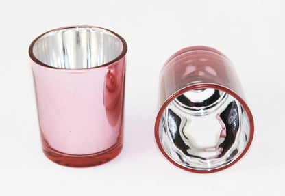20 Pack Rose Gold Pink Votive Tealight Candle Holders Valentines Day Mercury  Wedding Decor Glass Candlestick Party Decorations Bridal Baby Shower Event - Image 7