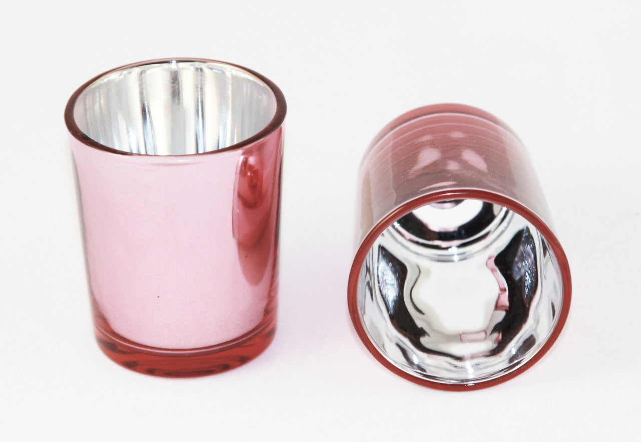 40 Pack Rose Gold Pink Votive Tealight Candle Holders Valentines Day Mercury  Wedding Decor Glass Candlestick Party Decorations Bridal Baby Shower Event - Image 7