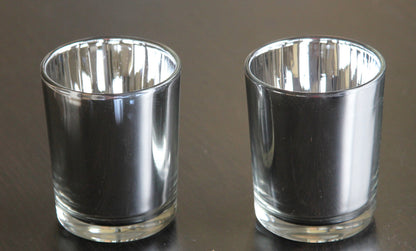 10 Pack Silver Mercury Glass Votive Candle Holders Set For Wedding, Bridal And Baby Shower, Party Function or Home Decor - Image 2