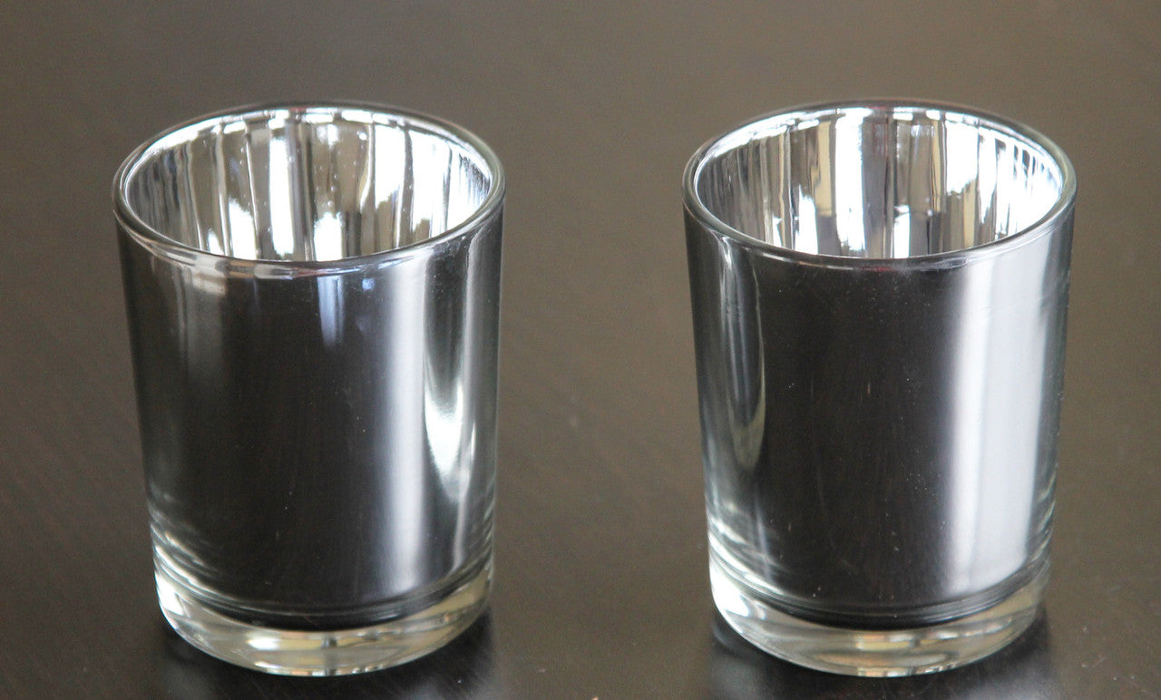 20 Pack Silver Mercury Glass Votive Candle Holders Set For Wedding, Bridal And Baby Shower, Party Function or Home Decor - Image 2