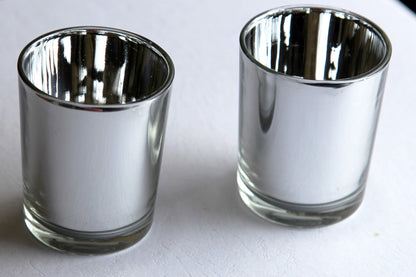 20 Pack Silver Mercury Glass Votive Candle Holders Set For Wedding, Bridal And Baby Shower, Party Function or Home Decor - Image 5