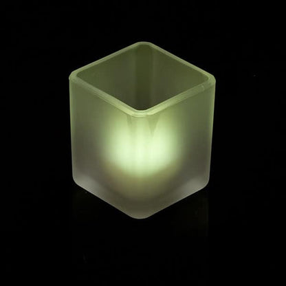 10 Pack Square Cube Frosted Glass 5cm Tealight Candle Holder Festival Decor Wedding Propose Parties Holiday and Home Decor - Image 4