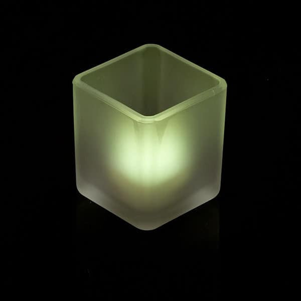 20 Pack Square Cube Frosted Glass 5cm Tealight Candle Holder Festival Decor Wedding Propose Parties Holiday and Home Decor - Image 4