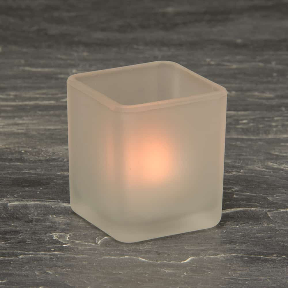 30 Bulk Pack Square Cube Frosted Glass 5cm Tealight Candle Holder Festival Decor Wedding Propose Parties Holiday and Home Decor - Image 2