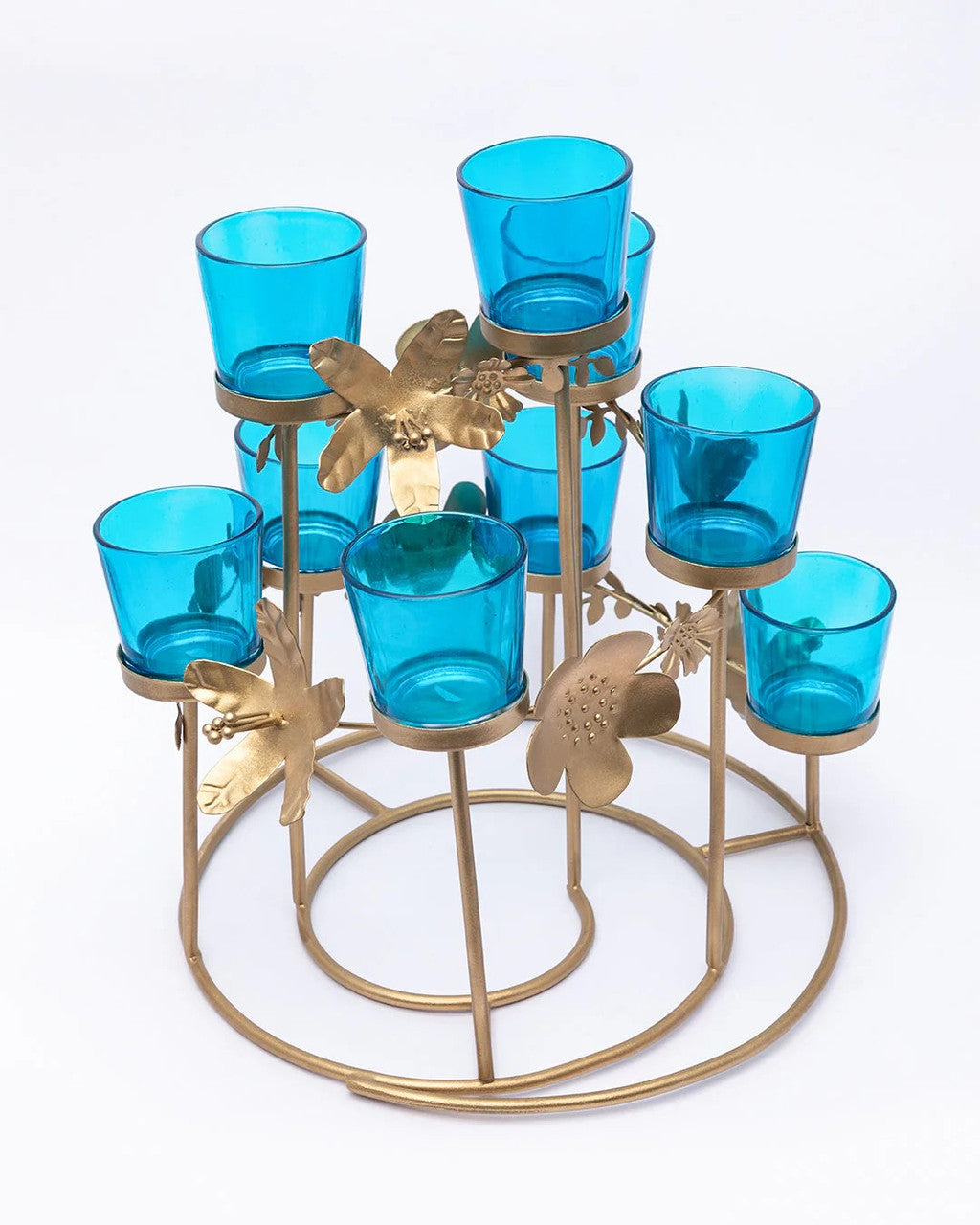 10 Pack Turquoise Glass Votive Tealight Candle Holders House Party Centerpiece Xmas Wedding Decor Glass Candlestick Party Decorations Bridal Baby Shower Event - Image 2