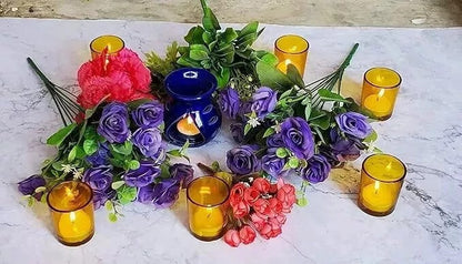 20 Pack Yellow Glass Votive Candle Holders Table Centreoieces  Xmas Wedding Anniversary Event Recption Party Function or Home Decor - Image 3