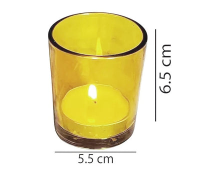 20 Pack Yellow Glass Votive Candle Holders Table Centreoieces  Xmas Wedding Anniversary Event Recption Party Function or Home Decor - Image 8