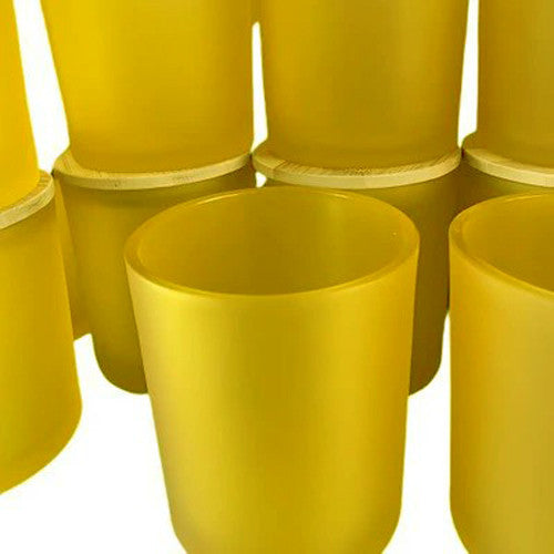 10 Pack Yellow Frosted Glass Votive Candle Holders Table Centreoieces  Xmas Wedding Anniversary Event Recption Party Function or Home Decor - Image 3