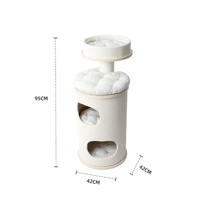 HONEYPOTCAT PURRING Multi-Level Sisal Barrel Cat Tower  - 95cm - Image 3