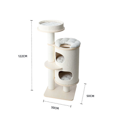 HONEYPOTCAT PURRING Plush & Sisal Barrel Cat Tower - 122cm - Image 2