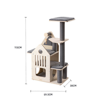 HONEYPOTCAT Deluxe Two-Level Cat Villa - 113cm - Image 2