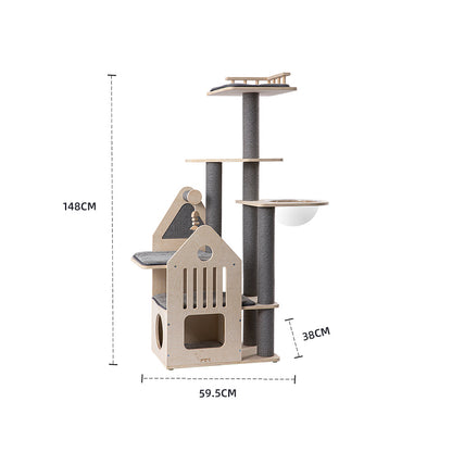 HONEYPOTCAT Grand Cat Mansion With Space Capsule - 148cm - Image 3