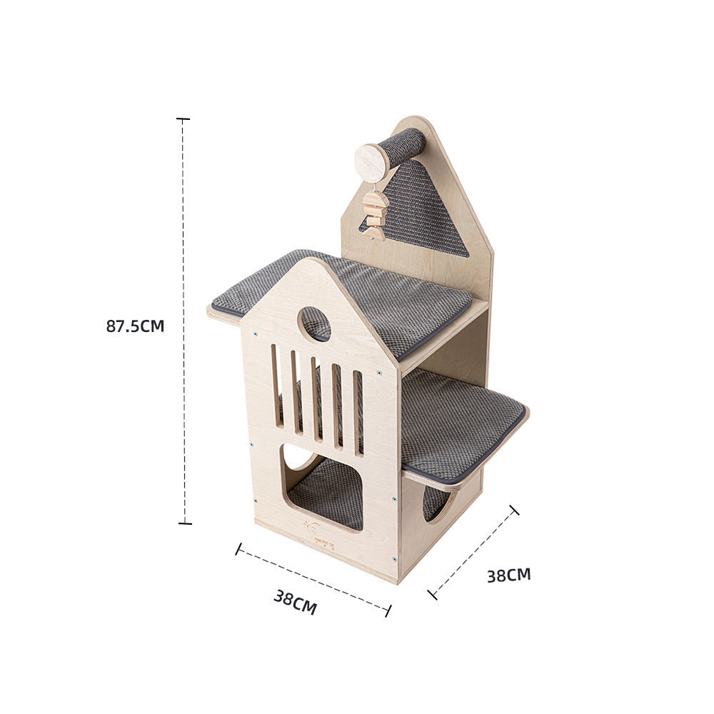 HONEYPOTCAT Cosy Cat Villa - 87.5cm - Image 2