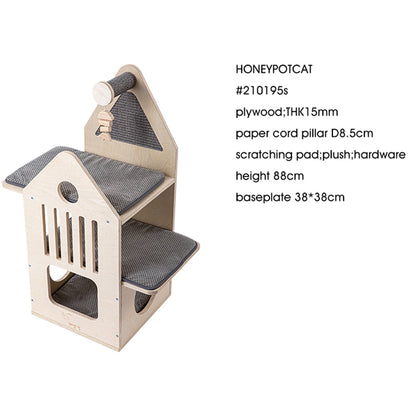 HONEYPOTCAT Cosy Cat Villa - 87.5cm - Image 3