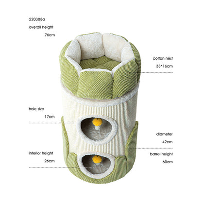 HONEYPOTCAT Arctic Snug Double Sisal Barrel  - 75cm - Image 2