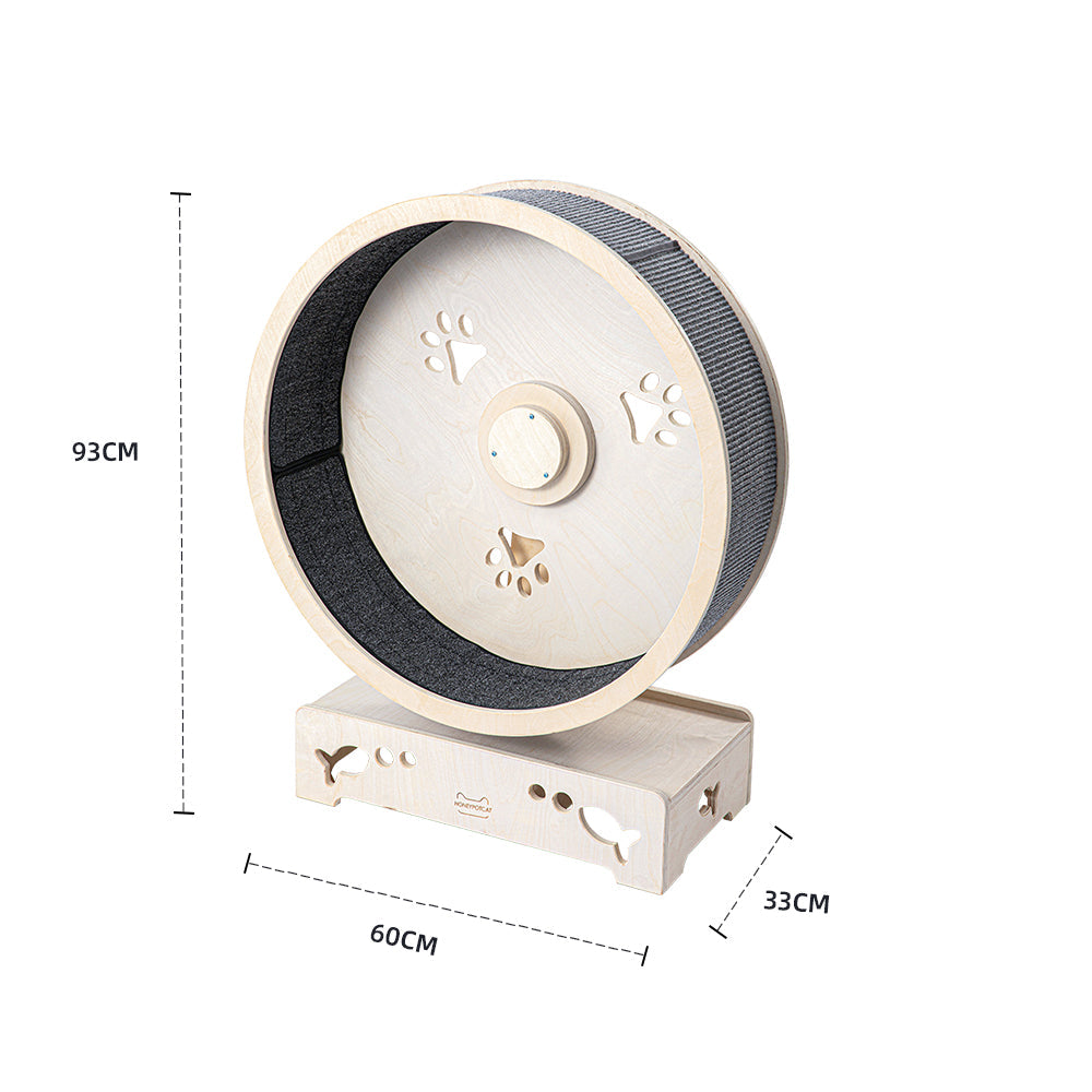 HONEYPOTCAT Fit & Fun Active Runner Wood Cat Wheel - Flex 93cm - Image 2