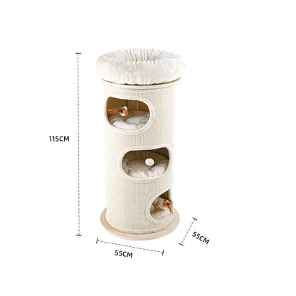 HONEYPOTCAT Cosy Sisal Barrel With Plush Top - Deluxe 115cm - Image 2