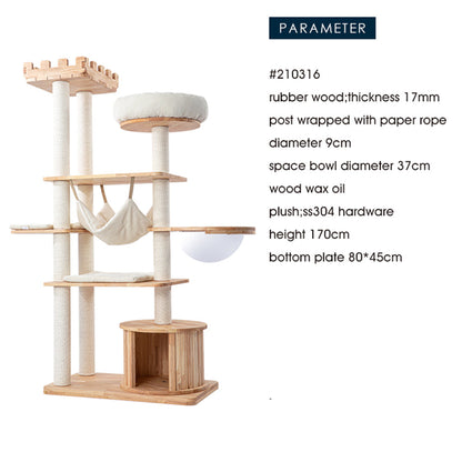 HONEYPOTCAT MZ Grand Elegance Cat Catsle With Space Capsule - 170cm - Image 4
