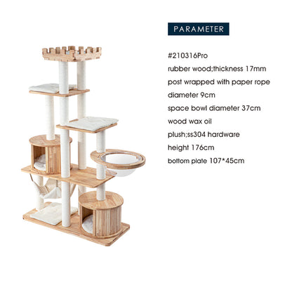 HONEYPOTCAT MZ Grand Elegance Cat Catsle With Space Capsule - PRO 176cm - Image 4