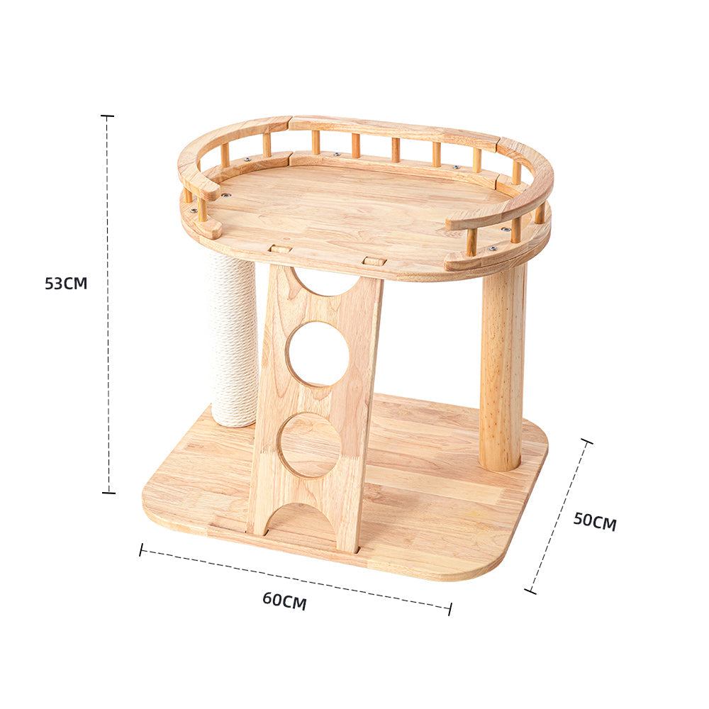 HONEYPOTCAT MZ Happy Steps Wooden Cat Tree - 53cm - Image 4