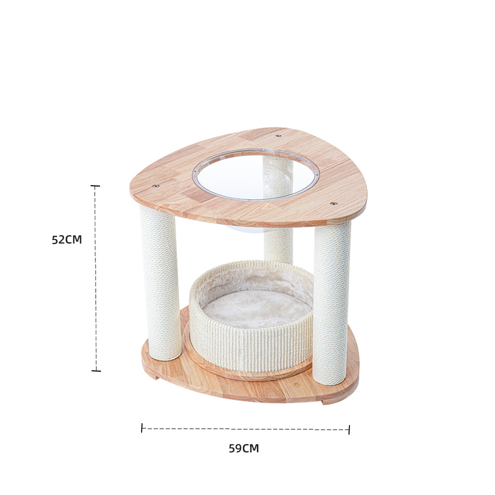 HONEYPOTCAT MZ Simple Joy Wood Cat Tower - Space Pod 52cm - Image 2