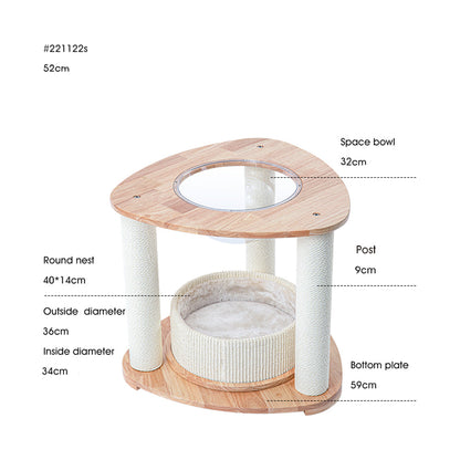 HONEYPOTCAT MZ Simple Joy Wood Cat Tower - Space Pod 52cm - Image 4