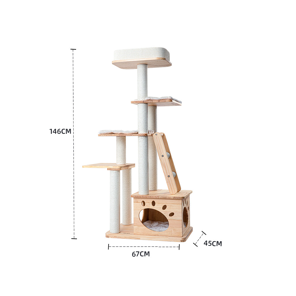 HONEYPOTCAT Elegant Wood Retreat - 146cm - Image 3