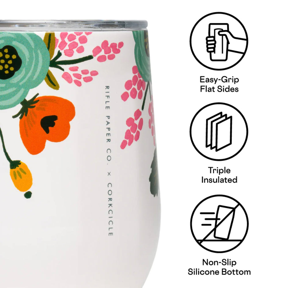 Corkcicle Stemless - 340ml Rifle Paper - Garden Party Cream - Image 2