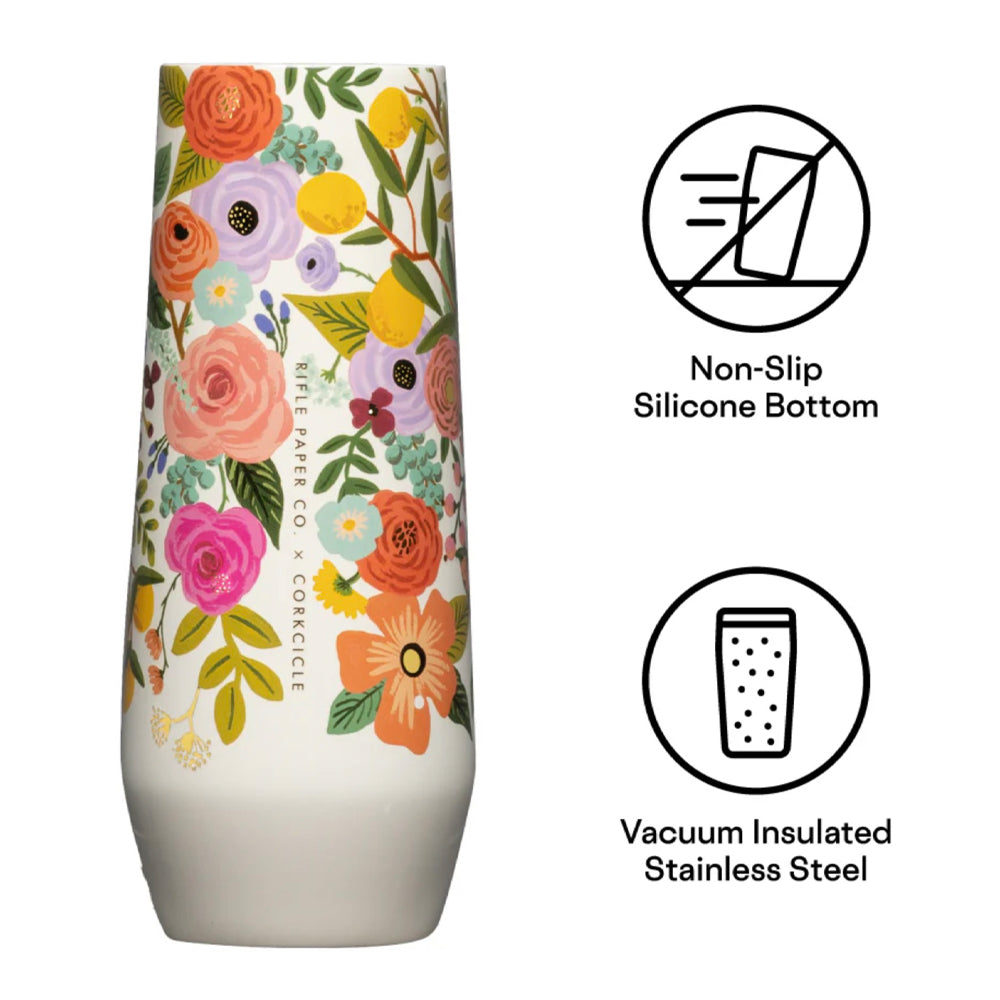 Corkcicle Stemless Flute - 207ml Rifle Paper - Garden Party Cream - Image 2