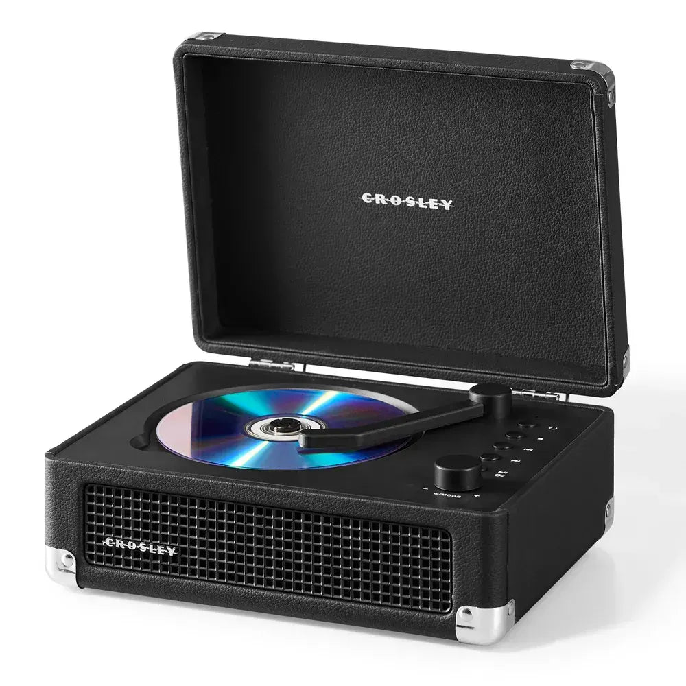 Crosley Cruiser Portable Retro CD Player with Stereo Bluetooth Speakers, FM Radio - Black - Image 3