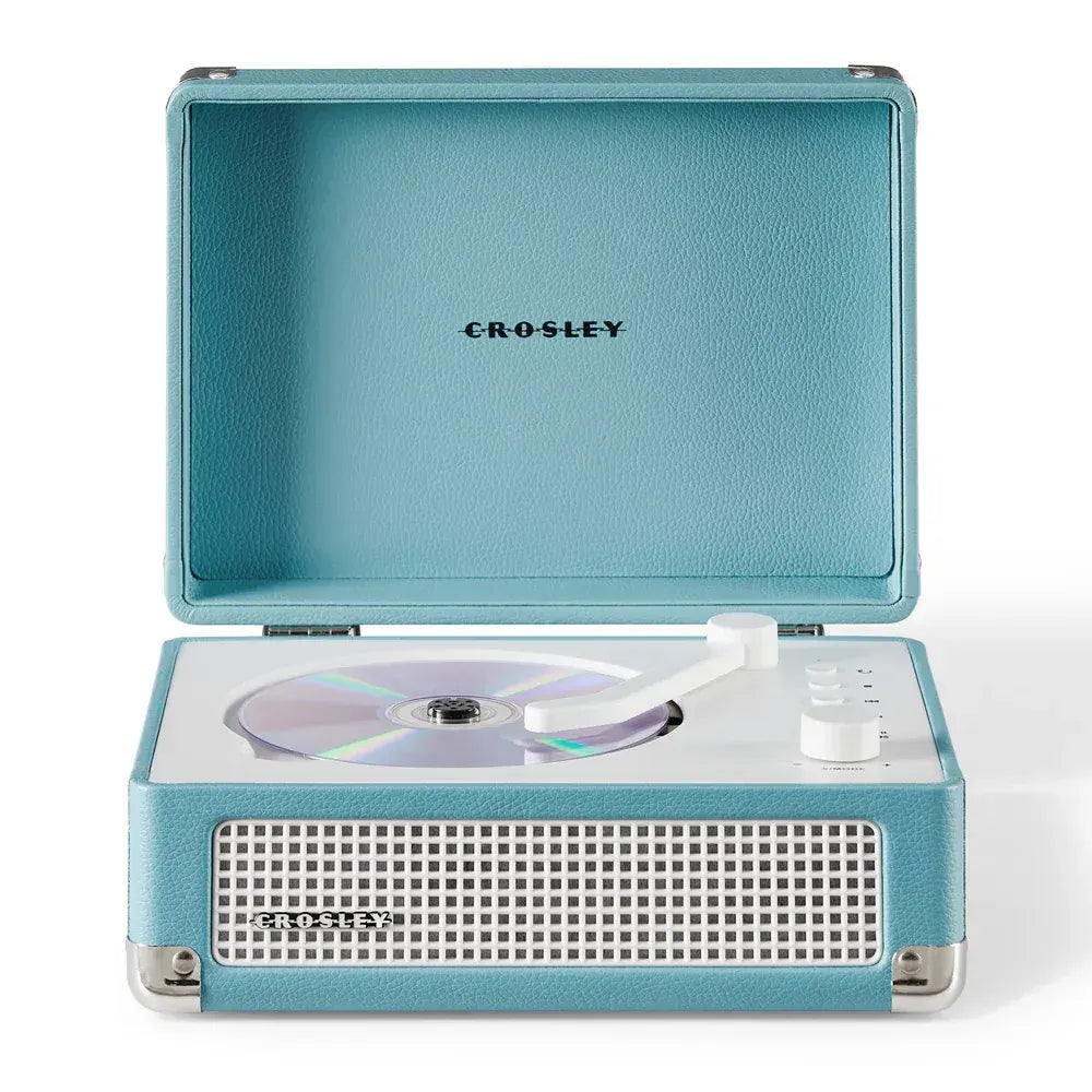 Crosley Cruiser Portable Retro CD Player with Stereo Bluetooth Speakers, FM Radio - Turqouise