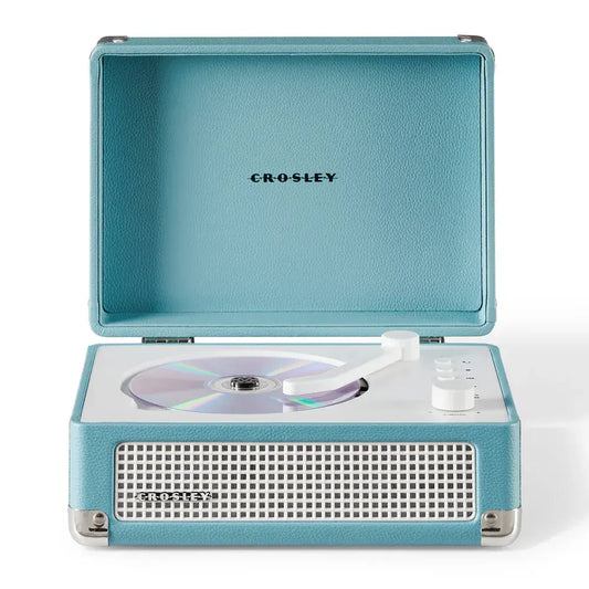 Crosley Cruiser Portable Retro CD Player with Stereo Bluetooth Speakers, FM Radio - Turqouise