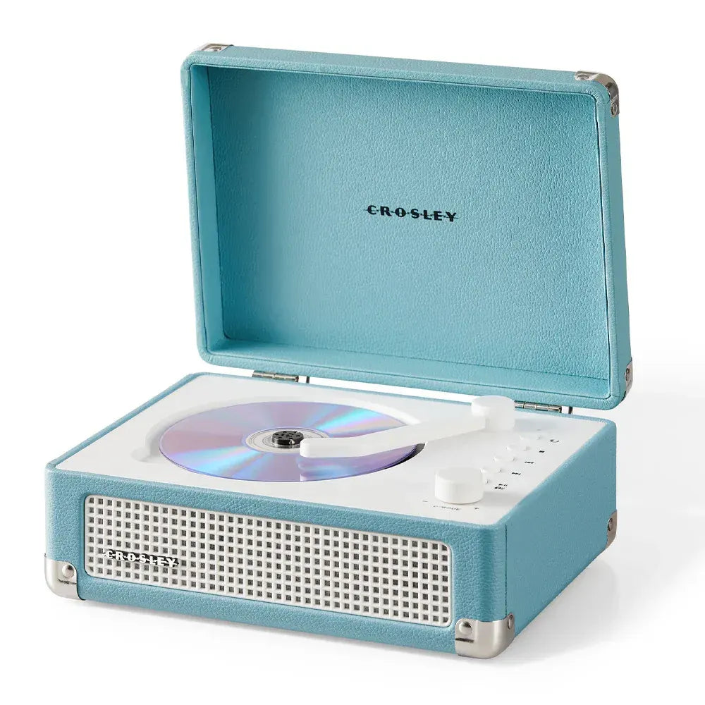 Crosley Cruiser Portable Retro CD Player with Stereo Bluetooth Speakers, FM Radio - Turqouise - Image 3