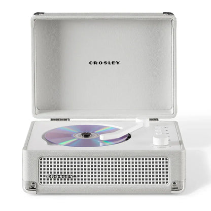 Crosley Cruiser Portable Retro CD Player with Stereo Bluetooth Speakers, FM Radio - White Sands