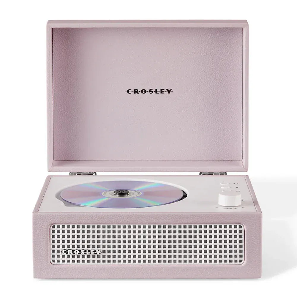Crosley Voyager Portable Retro CD Player with Stereo Bluetooth Speakers, FM Radio - Amethyst